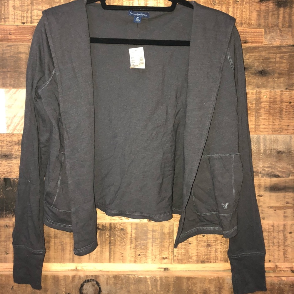 Sale-Grey hooded cardigan-American Eagle